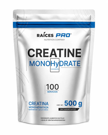 Creatina Monohidratada Micronizada en Polvo Raíces Pro Suplemento Alimenticio