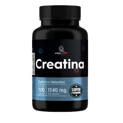 Creatina Monohidratada De Alta Pureza 100 Cáps Raíces Pro