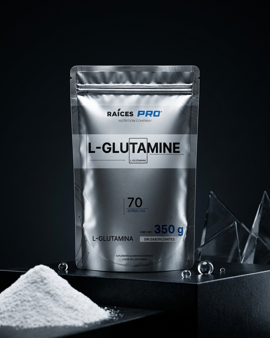 L glutamina raices pro en polvo 70 servs suplemento